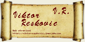 Viktor Resković vizit kartica